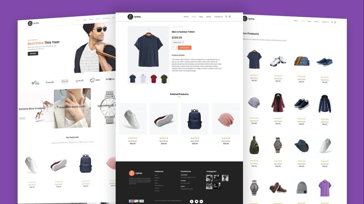 Clothing brand Online store built on Shopify.
